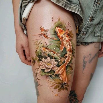 карп Кои тату